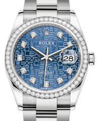 Rolex Datejust 36 White Gold/Steel Blue Jubilee Diamond Dial & Diamond Bezel Oyster Bracelet 126284RBR