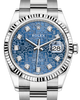 Rolex Datejust 36mm White Gold/Steel Blue Jubilee Diamond Dial & Fluted Bezel Oyster Bracelet 126234 - NEW