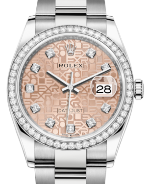 Rolex Datejust 36 White Gold/Steel Pink Jubilee Diamond Dial & Diamond Bezel Oyster Bracelet 126284RBR