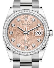 Rolex Datejust 36 White Gold/Steel Pink Jubilee Diamond Dial & Diamond Bezel Oyster Bracelet 126284RBR