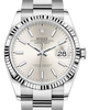 Rolex Datejust 36mm White Gold/Steel Silver Index Dial & Fluted Bezel Oyster Bracelet 126234 - NEW