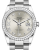 Rolex Datejust 36 White Gold/Steel Silver Roman & Diamond Dial & Diamond Bezel Oyster Bracelet 126284RBR