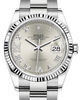 Rolex Datejust 36mm White Gold/Steel Silver Roman & Diamond Dial & Fluted Bezel Oyster Bracelet 126234 - NEW