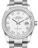 Rolex Datejust 36 White Gold/Steel White Roman Dial & Diamond Bezel Oyster Bracelet 126284RBR