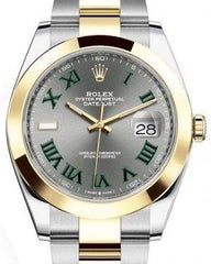 Rolex Datejust 41 Yellow Gold/Steel Slate Roman Dial Smooth Bezel Oyster Bracelet 126303