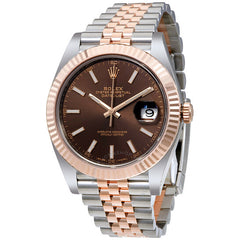 Rolex Datejust 41mm Steel & 18K Rose Gold Chocolate Dial 126331