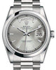 Rolex Day-Date 36 Platinum Silver Index Dial & Smooth Domed Bezel President Bracelet 118206