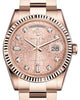 Rolex Day-Date 36 Rose Gold Pink Jubilee Diamond Dial & Fluted Bezel Oyster Bracelet 118235