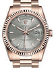 Rolex Day-Date 36 Rose Gold Rhodium Index Dial & Fluted Bezel President Bracelet 118235