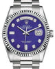 Rolex Day-Date 36 White Gold Lapis Lazuli Diamond Dial & Fluted Bezel President Bracelet 118239