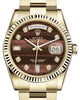 Rolex Day-Date 36 Yellow Gold Bull's Eye Diamond Dial & Faluted Bezel Oyster Bracelet 118238