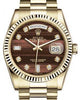 Rolex Day-Date 36 Yellow Gold Bull's Eye Diamond Dial & Fluted Bezel President Bracelet 118238