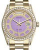 Rolex Day-Date 36 Yellow Gold Carousel of Lavender Jade Diamond Dial & Diamond Set Case & Bezel President Bracelet 118388