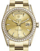 Rolex Day-Date 36 Yellow Gold Champagne Index Dial & Diamond Set Case & Bezel Oyster Bracelet 118388