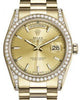Rolex Day-Date 36 Yellow Gold Champagne Index Dial & Diamond Set Case & Bezel President Bracelet 118388