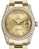 Rolex Day-Date 36 Yellow Gold Champagne Roman Dial & Diamond Set Case & Bezel Oyster Bracelet 118388