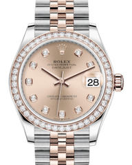 Rolex Lady-Datejust 31 Rose Gold/Steel Rose Diamond Dial & Diamond Bezel Jubilee Bracelet 278381RBR