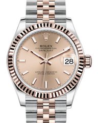 Rolex Lady-Datejust 31 Rose Gold/Steel Rose Index Dial & Fluted Bezel Jubilee Bracelet 278271 - Fresh - NY WATCH LAB 