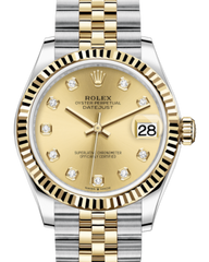 Rolex Lady-Datejust 31 Yellow Gold/Steel Champagne Diamond Dial & Fluted Bezel Jubilee Bracelet 278273 - Fresh - NY WATCH LAB 