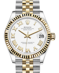 Rolex Lady-Datejust 31 Yellow Gold/Steel White Roman Dial & Fluted Bezel Jubilee Bracelet 278273 - Fresh - NY WATCH LAB 