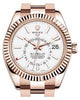 Rolex Sky-Dweller 42mm Rose Gold Sky-Dweller Watch - White Index Dial - Oyster Bracelet 326935