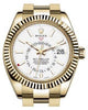 Rolex Sky-Dweller 42mm Yellow Gold White Index Dial Oyster Bracelet 326938