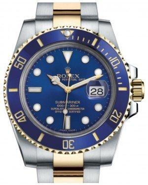 Rolex Submariner Date Yellow Gold/Steel Blue Dial & Ceramic Bezel Oyster Bracelet 116613LB - New