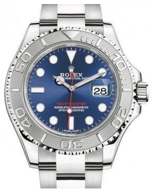Rolex Yacht-Master 40 Stainless Steel Blue Dial Platinum Bezel Oyster Bracelet 116622