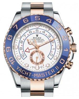 Rolex Yacht-Master II 116681 Blue Ceramic 18k Rose Gold Mercedes Hands Stainless Steel