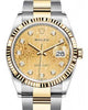 Rolex Datejust 36 Yellow Gold/Steel Champagne Jubilee Diamond Dial & Fluted Bezel Oyster Bracelet 126233