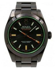 Rolex Milgauss Green Crystal Stainless Steel/PVD Black Dial & Bezel Oyster Bracelet 116400GV